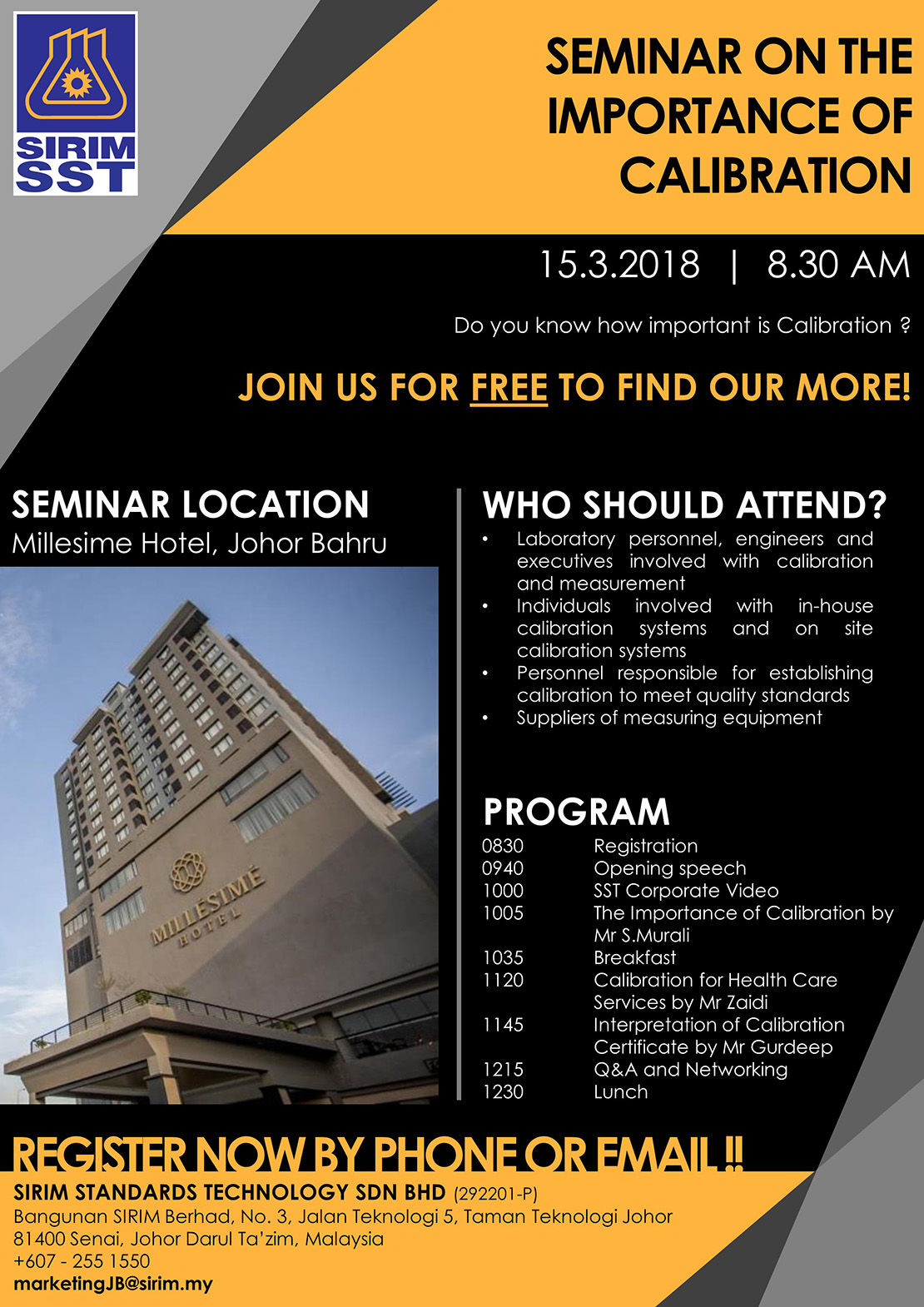 Seminar on The Importance of Calibration at Johor Bharu